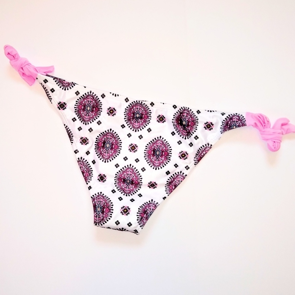 Boutique Pink & White X Wrap Bikini Swimsuit - Picture 5 of 8